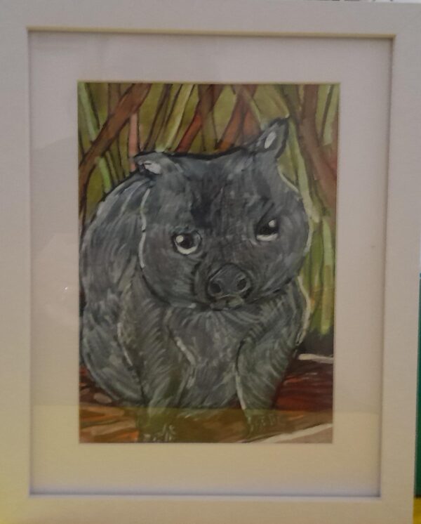 Wombat hiding