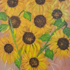Vase of Sunflowers