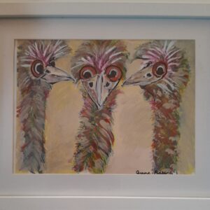 Three Friendly Emus