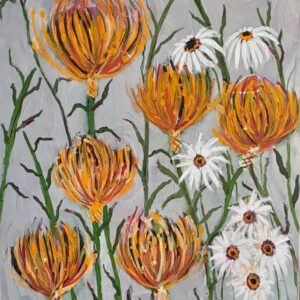 Pinwheel and Daisy Flowers